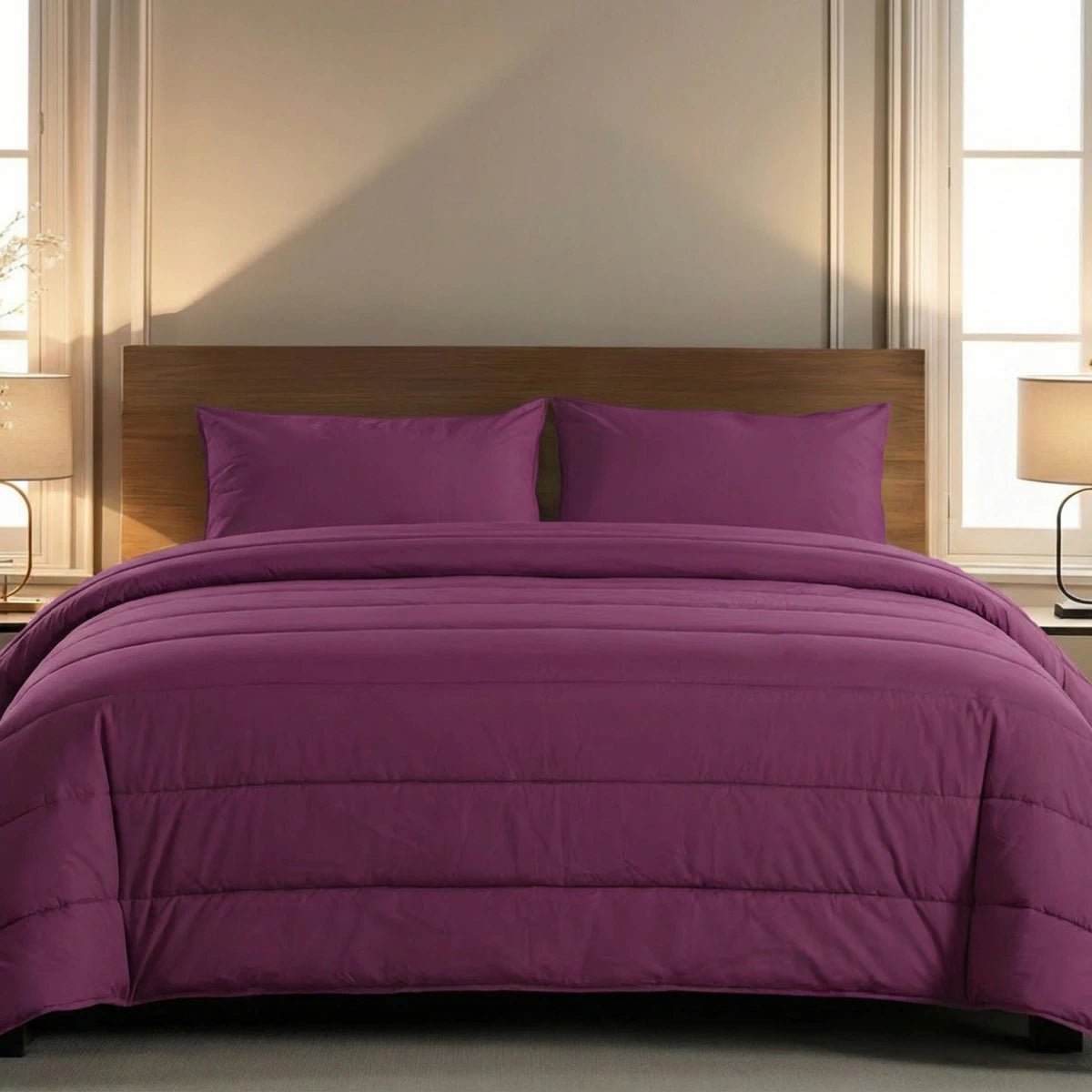Zelesta Comfort Uni Sommerbettdecke - Bordeauxrot