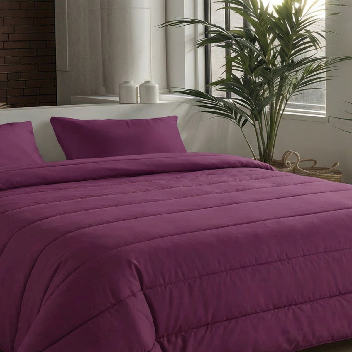 Zelesta Comfort Uni Sommerbettdecke - Bordeauxrot