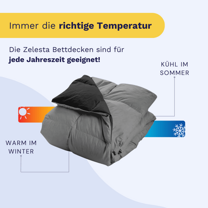 Zelesta Wonderbed Cotton Down - Schwarz & Anthrazit