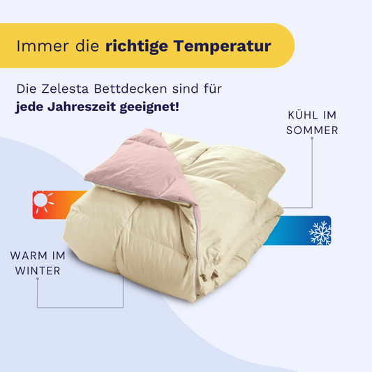 Zelesta Percale Cottonbed Baumwolle - Rosa & Creme