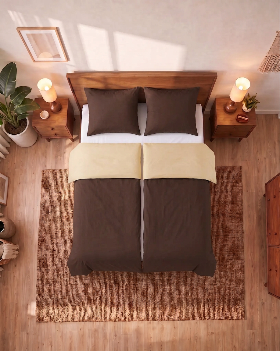 Zelesta Comfort Duo No Stitch Bettdecke - Taupe & Braun