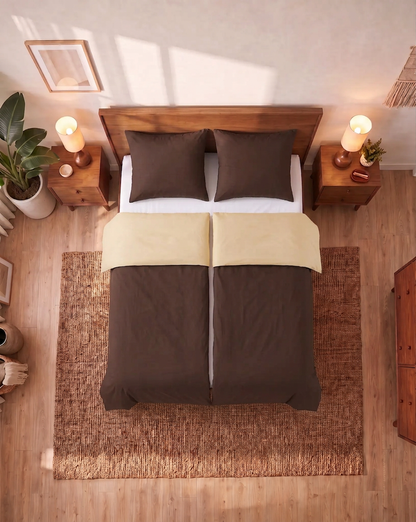 Zelesta Comfort Duo No Stitch Bettdecke - Taupe & Braun