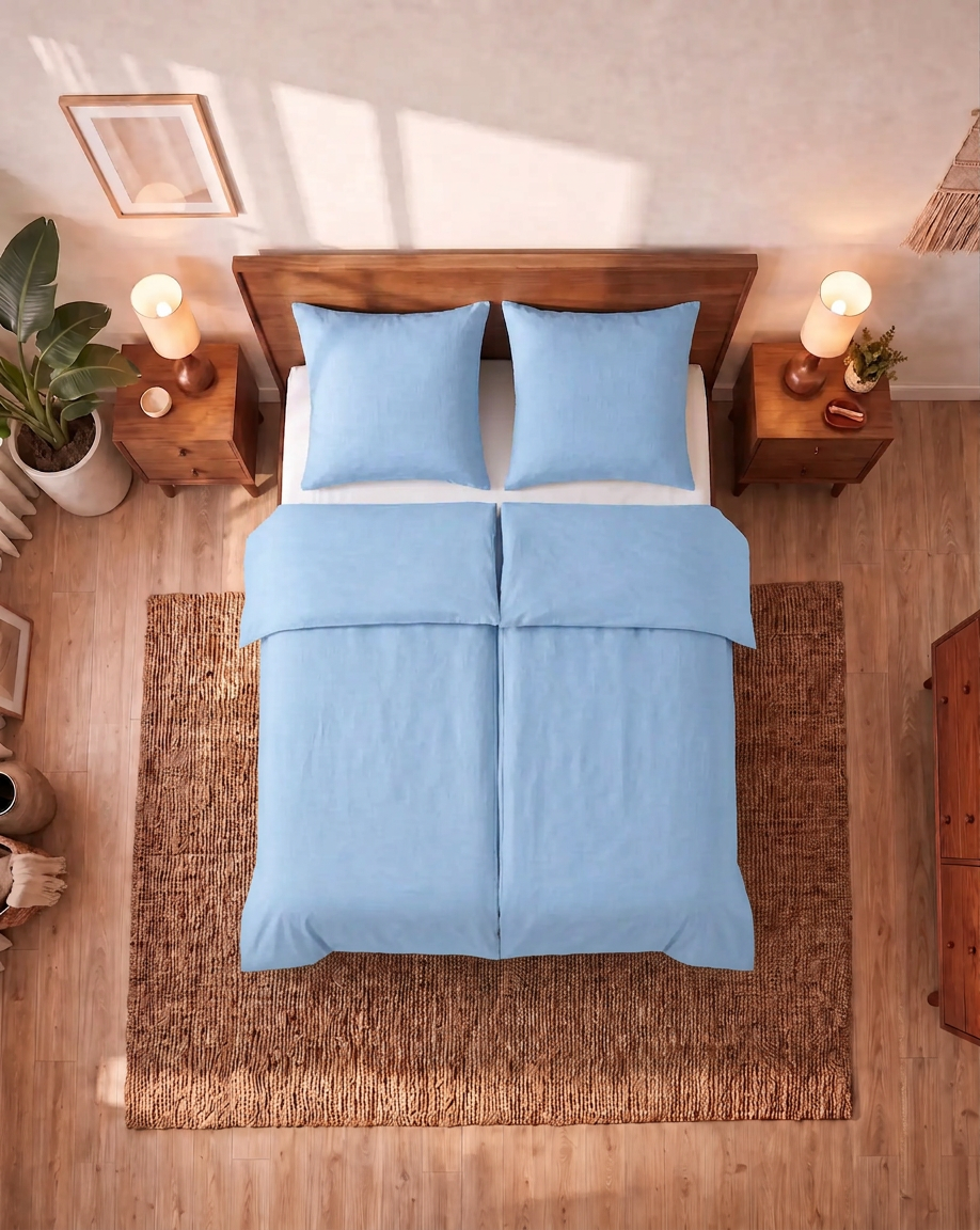 Zelesta Comfort Uni No Stitch Bettdecke - Eisblau