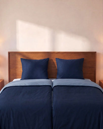Zelesta Comfort Duo No Stitch Bettdecke - Blau & Marineblau