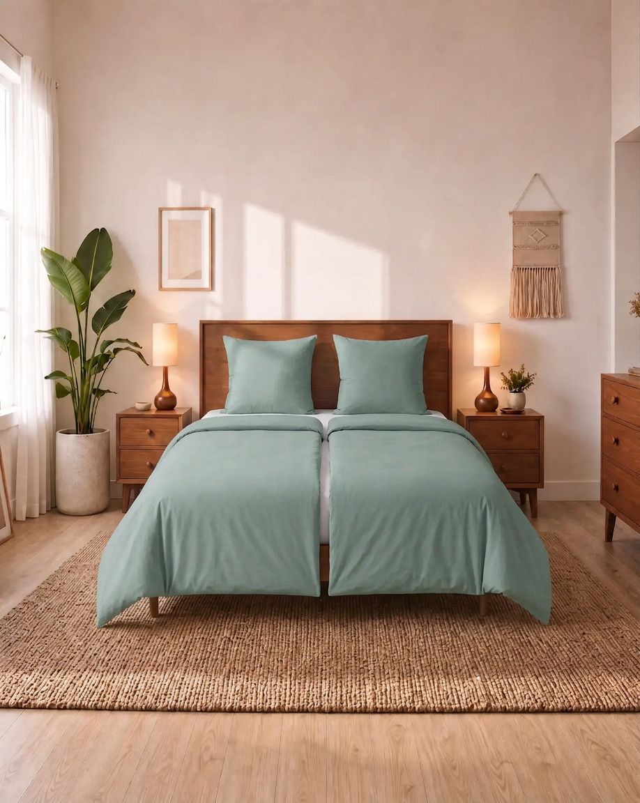 Zelesta Comfort Uni No Stitch Bettdecke - Seeschaumgrün