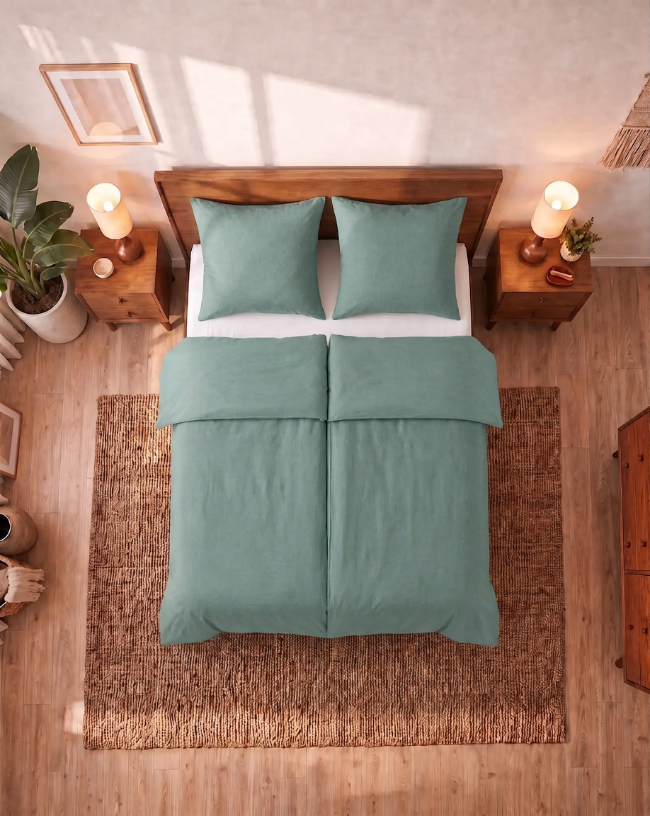 Zelesta Comfort Uni No Stitch Bettdecke - Seeschaumgrün