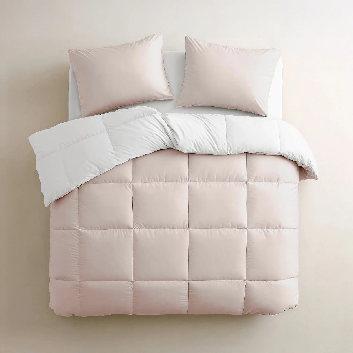 Zelesta Deluxe Duo Perkal-Baumwolle Sommerbettdecke - Seide & Creme