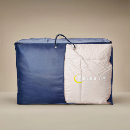 Zelesta Deluxe Duo Perkal-Baumwolle Sommerbettdecke - Seide & Creme