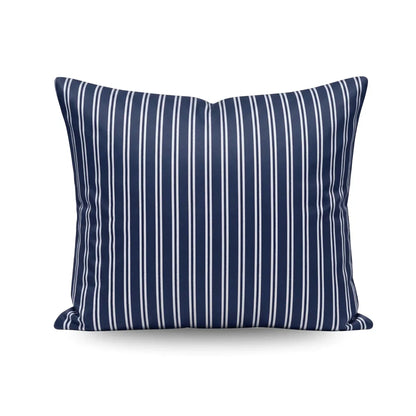 Zelesta Deluxe Design Baumwollsatin Kissenbezüge Set von 2 - Blue Stripes