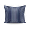 Zelesta Deluxe Design Baumwollsatin Kissenbezüge Set von 2 - Blue Stripes