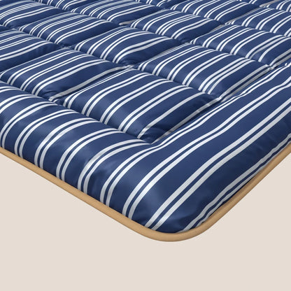 Zelesta Deluxe Design Baumwollsatin Bettdecke - Blue Stripes