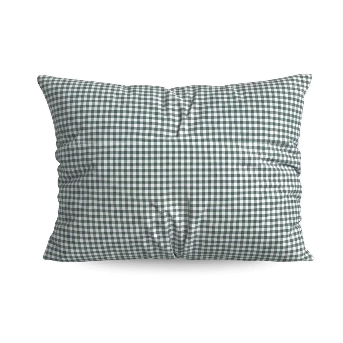 Zelesta Deluxe Design Baumwollsatin Kissenbezüge Set von 2 - Green Check