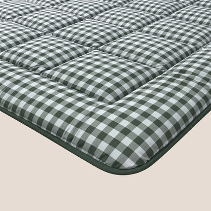 Zelesta Deluxe Design Baumwollsatin Bettdecke - Green Check