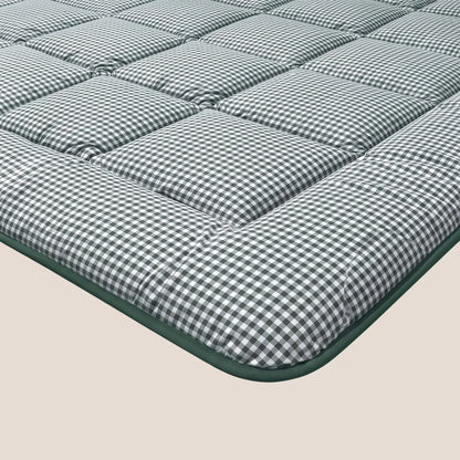 Zelesta Deluxe Design Baumwollsatin Bettdecke - Green Check