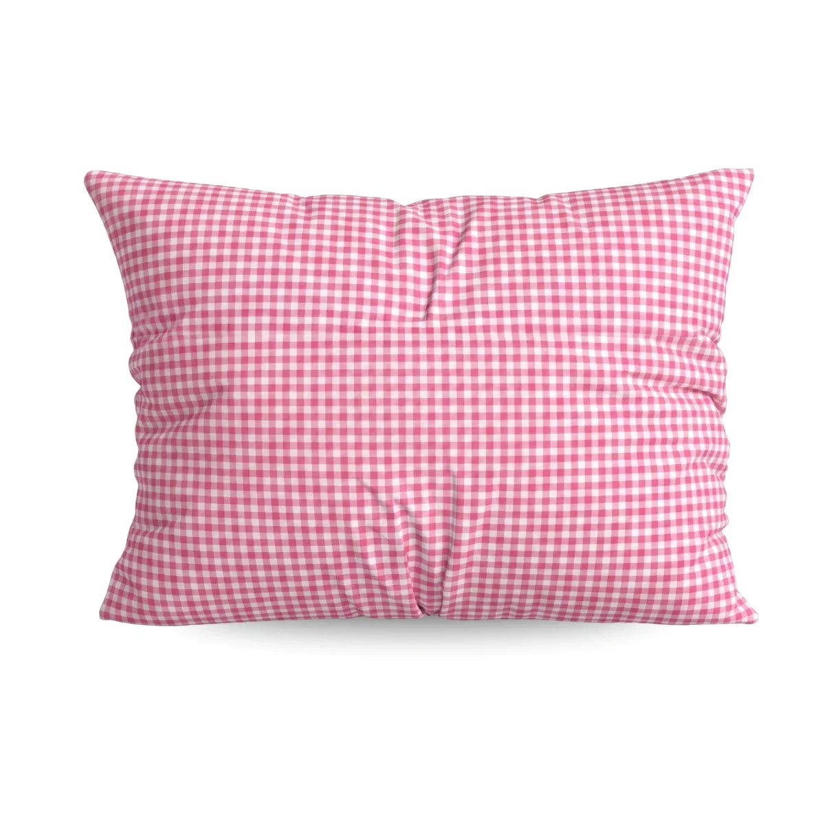 Zelesta Deluxe Design Baumwollsatin Kissenbezüge Set von 2 - Pink Check