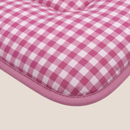 Zelesta Deluxe Design Baumwollsatin Bettdecke - Pink Check