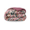 Zelesta Deluxe Design Baumwollsatin Bettdecke - Pink Multicolor Leaves