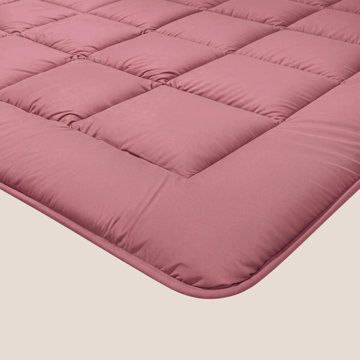 Zelesta Deluxe Design Baumwollsatin Bettdecke - Pink Multicolor Leaves