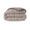 Zelesta Deluxe Design Baumwollsatin Bettdecke - Taupe Stripes