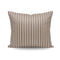 Zelesta Deluxe Design Baumwollsatin Kissenbezüge Set von 2 - Taupe Stripes