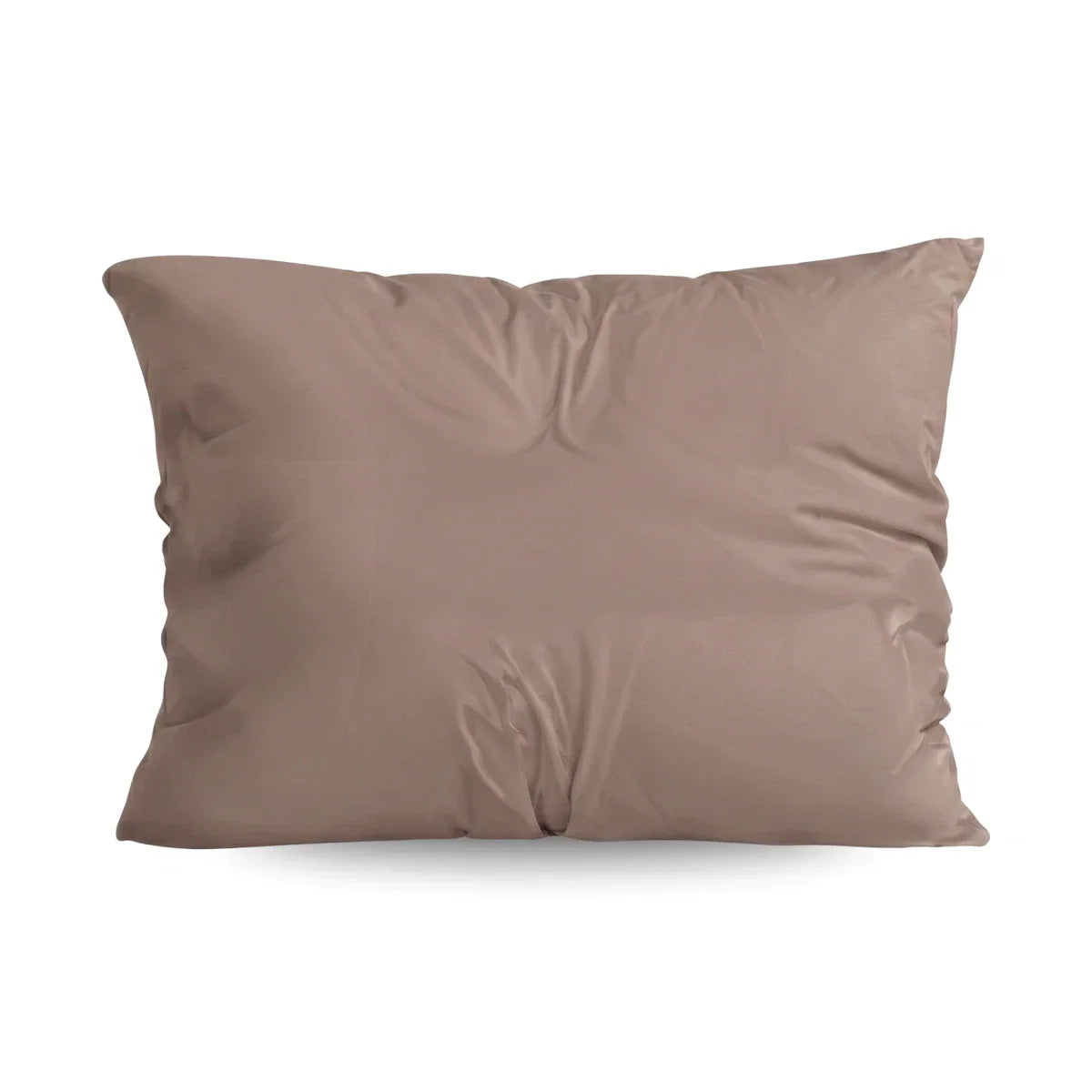 Zelesta Deluxe Design Baumwollsatin Kissenbezüge Set von 2 - Taupe Stripes