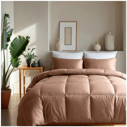 Zelesta Deluxe Uni Baumwollsatin Sommerbettdecke - Erdrot