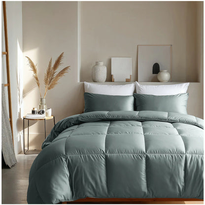 Zelesta Deluxe Uni Baumwollsatin Sommerbettdecke - Grün