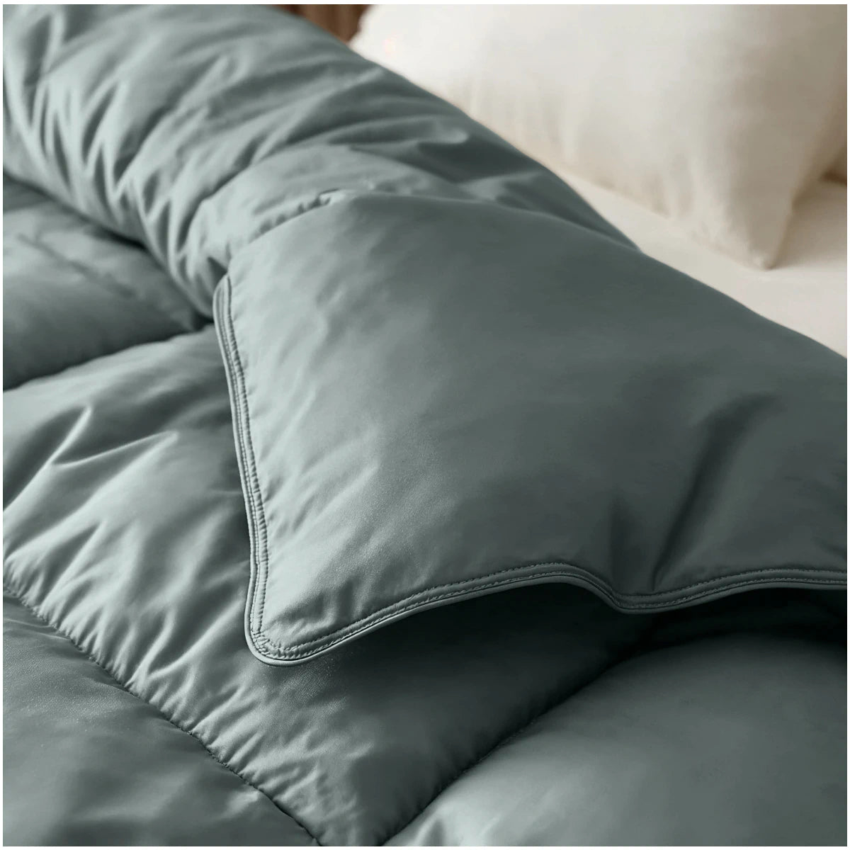 Zelesta Deluxe Uni Baumwollsatin Sommerbettdecke - Grün