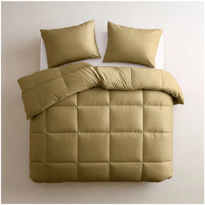 Zelesta Deluxe Uni Baumwollsatin Sommerbettdecke - Ockergelb