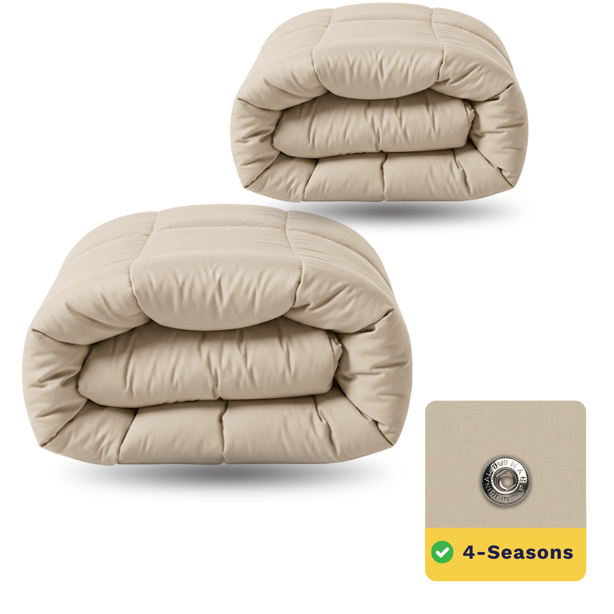 Zelesta Wonderbed 4 Seasons Double Baumwolle - Dessert Sand