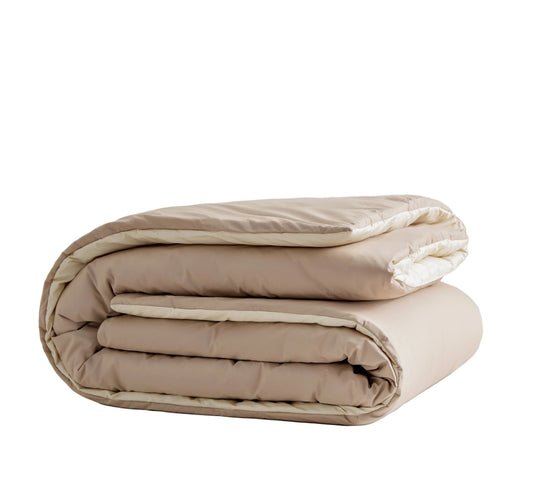Zelesta Pure Duo No Stitch Baumwolle Bettdecke - Grau & Cremefarben