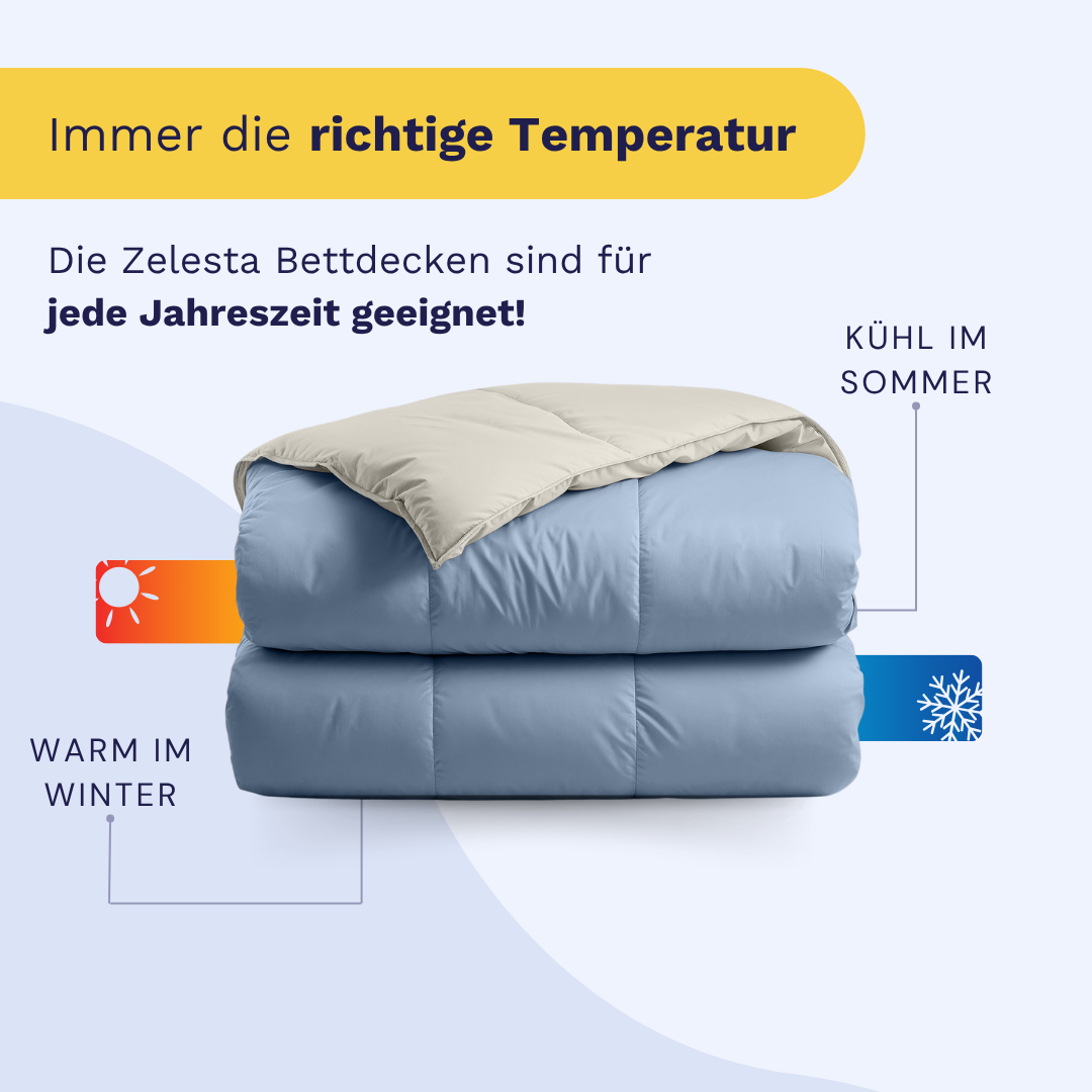 Zelesta Premiumbed Baumwolle - Dream Blue & Cream