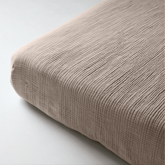Musselin Spannbettlaken - Dune