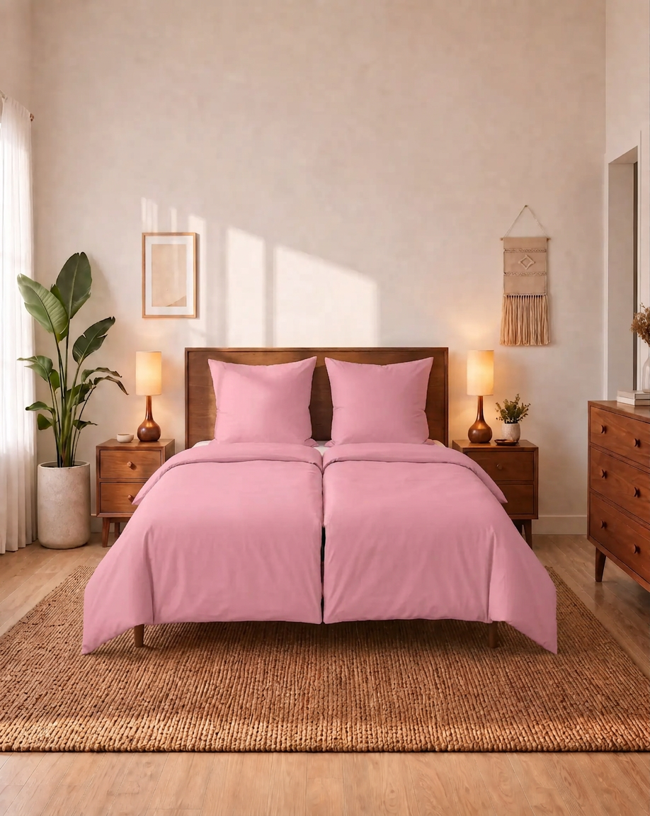 Zelesta Comfort Uni No Stitch Bettdecke - Altrosa