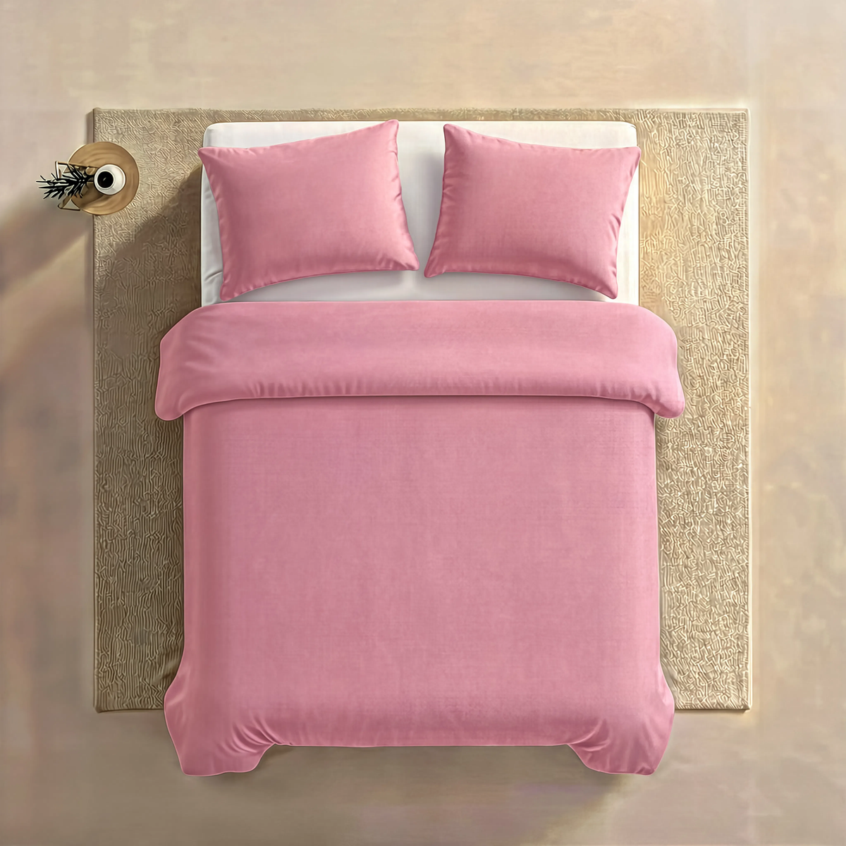 Zelesta Comfort Uni No Stitch Bettdecke - Altrosa