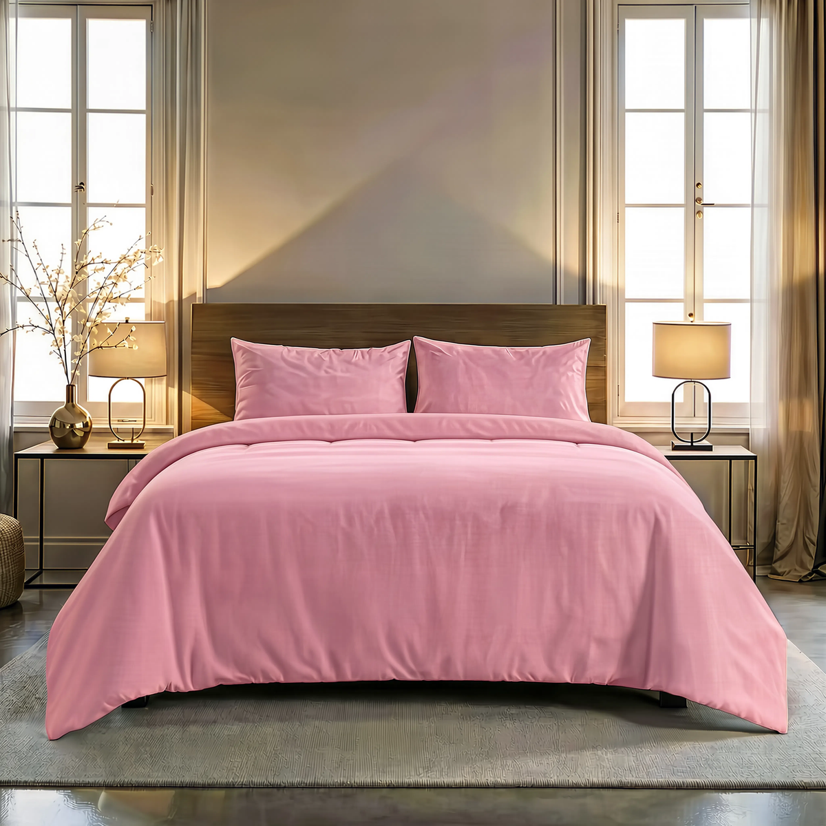 Zelesta Comfort Uni No Stitch Bettdecke - Altrosa