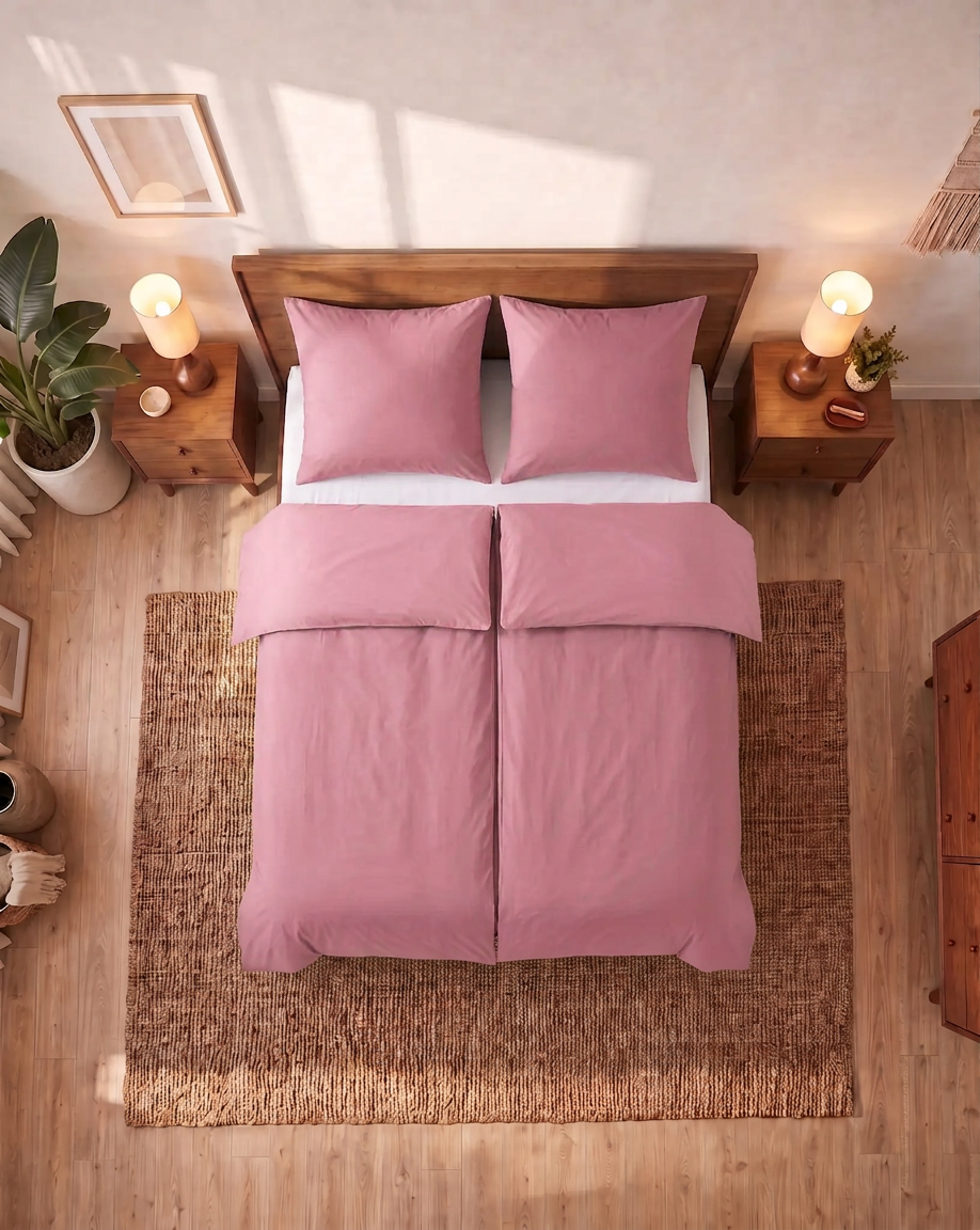 Zelesta Comfort Uni No Stitch Bettdecke - Altrosa