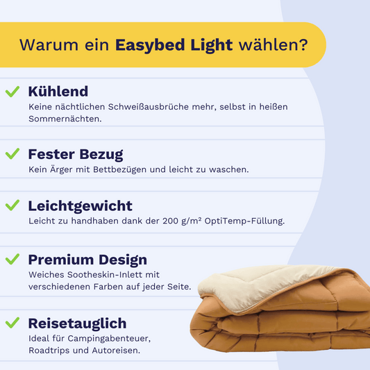 Zelesta Easybed Light - Bronzebraun & Leinen