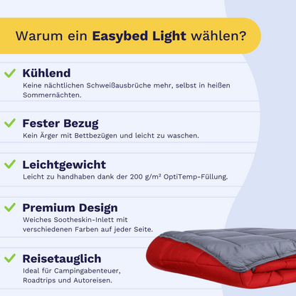 Zelesta Easybed Light - Anthrazit & Rot