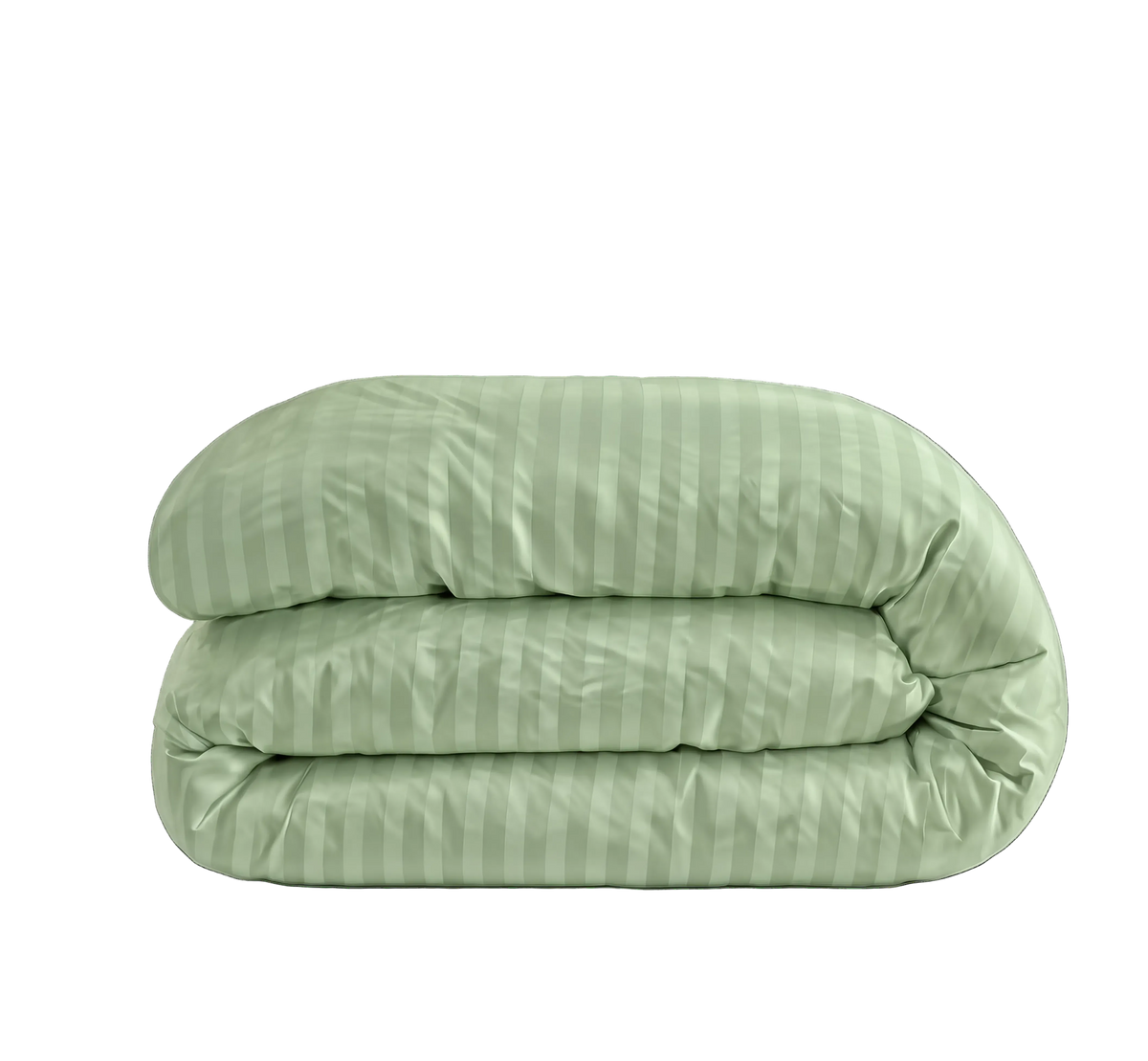 Zelesta Deluxe Hotel Stripe Baumwollsatin Bettdecke - Grün
