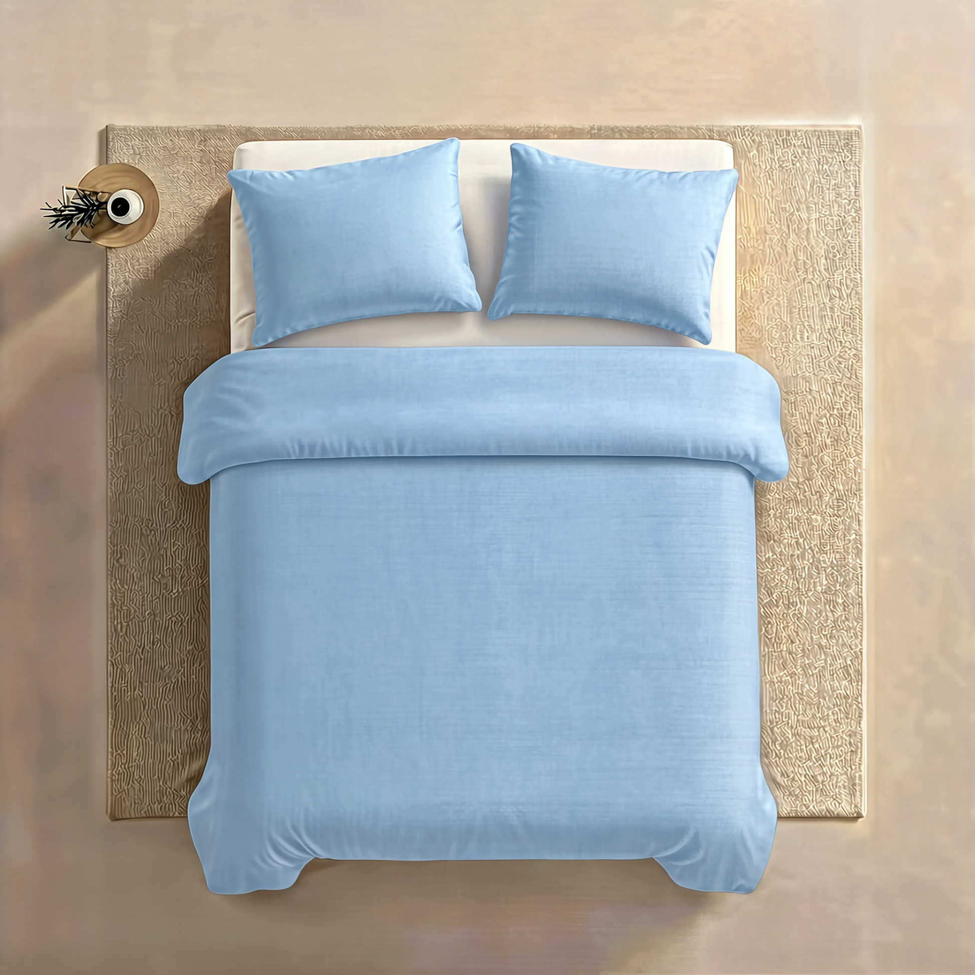 Zelesta Comfort Uni No Stitch Bettdecke - Eisblau