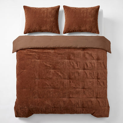 Zelesta Special Jersey Chenille Bettdecke - Warmes Braun