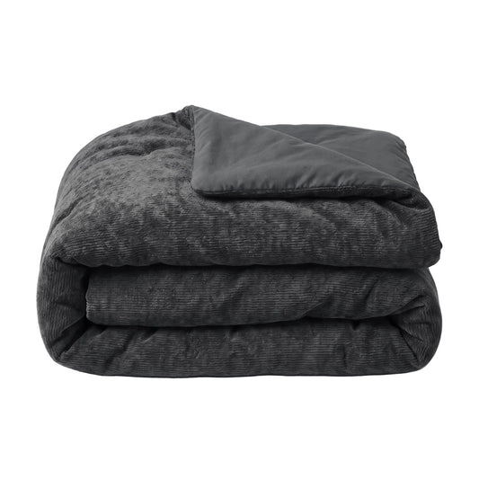 Zelesta Special Jersey Chenille Bettdecke - Metallgrau
