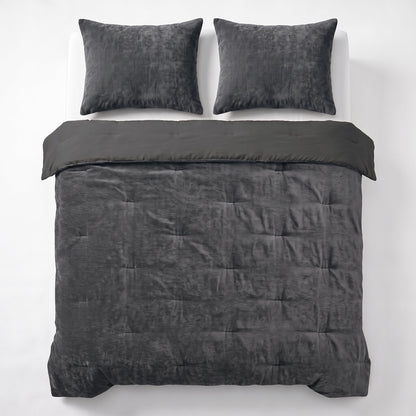 Zelesta Special Jersey Chenille Kissenbezug-Set, 2 Stück - Warmes Grau