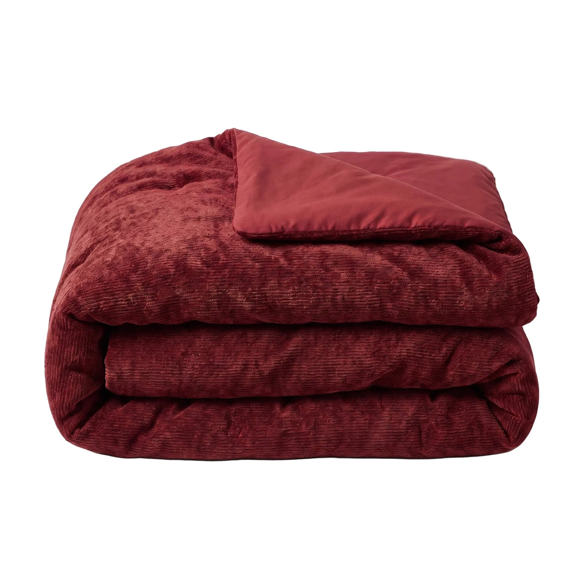 Zelesta Special Jersey Chenille Bettdecke - Barockrot