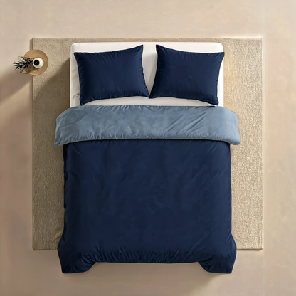 Zelesta Comfort Duo No Stitch Bettdecke - Blau & Marineblau