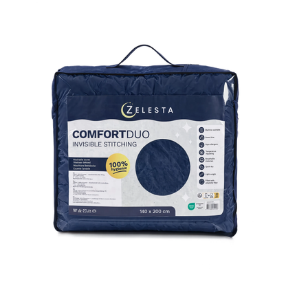 Zelesta Comfort Duo No Stitch Bettdecke - Blau & Marineblau