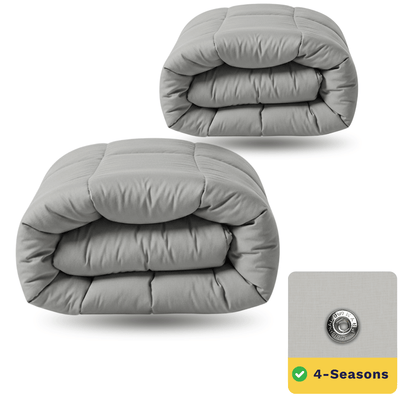 Zelesta Wonderbed 4 Seasons Double Baumwolle - Morning Grey