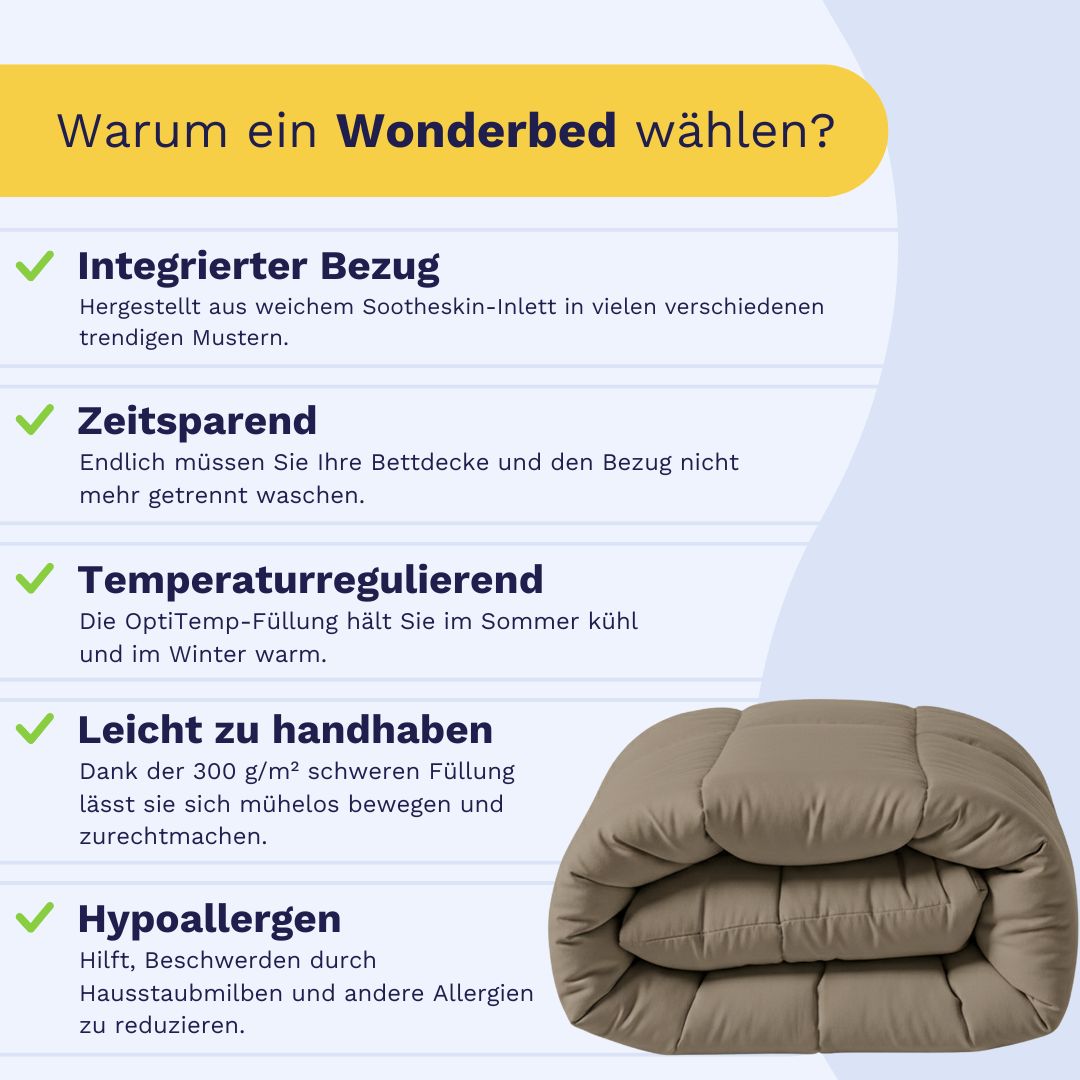 Zelesta Comfort Uni Bettdecke – Naturtaupe