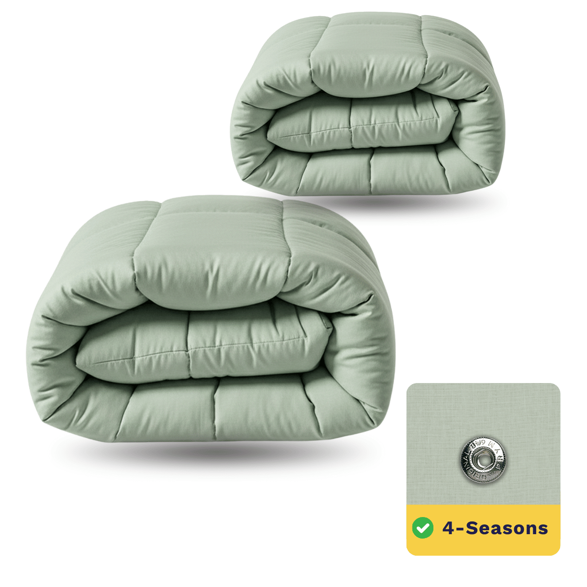 Zelesta Wonderbed 4 Seasons Double Baumwolle - Natural Green